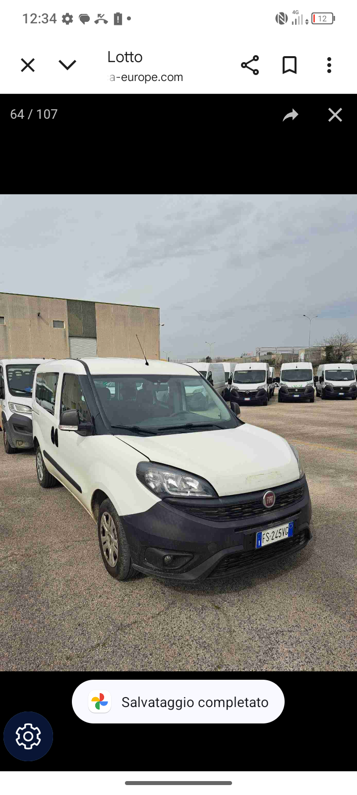 Fiat Doblò Cargo combi N1 1.3 mjt 16v 95cv E6 Manual Diesel          anno 11/2018. € 3900